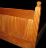 Raised panel bed - mahogany footboard detail