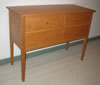 Custom cherry 4 drawer sideboard. 48"l x 22"d x 36'h. 6" & 8" deep drawers.