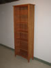 Post & panel bookcase in cherry. Custom size: 76"h x 30"w x 12"d