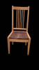 Mission side chair with walnut seat