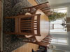 Mission chairs with curved apron exension table
