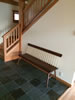 5 foot bench in walnut with ash spindles