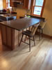 Spindle back stools in walnut with ash spindles